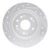 R1 02-04 Honda CR-V Rear Right Drilled & Slotted Silver Brake Rotor
