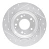 R1 91-99 Acura Legend Rear Right Drilled & Slotted Silver Brake Rotor