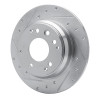 R1 91-99 Acura Legend Rear Left Drilled & Slotted Silver Brake Rotor