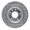 R1 91-99 Acura Legend Rear Left Drilled & Slotted Silver Brake Rotor
