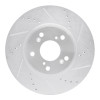 R1 13-25 Honda Accord Coupe Front Right Drilled & Slotted Silver Brake Rotor