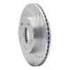 R1 12-15 Acura ILX Front Right Drilled & Slotted Silver Brake Rotor