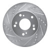 R1 12-15 Acura ILX Front Left Drilled & Slotted Silver Brake Rotor