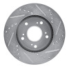 R1 12-15 Acura ILX Front Left Drilled & Slotted Silver Brake Rotor