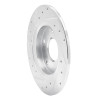 R1 11-15 Honda CR-Z Rear Right Drilled & Slotted Silver Brake Rotor