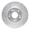 R1 03-17 Acura ILX Front Left Drilled & Slotted Silver Brake Rotor