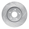 R1 03-17 Acura ILX Front Left Drilled & Slotted Silver Brake Rotor