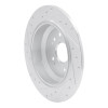 R1 10-15 Honda CrossTOUR Rear Right Drilled & Slotted Silver Brake Rotor