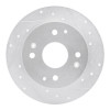 R1 98-02 Acura CL Rear Right Drilled & Slotted Silver Brake Rotor