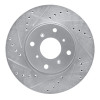 R1 92-96 Honda Prelude Front Left Drilled & Slotted Silver Brake Rotor