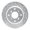 R1 86-96 Acura Legend Rear Right Drilled & Slotted Silver Brake Rotor