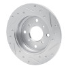 R1 86-96 Acura Legend Rear Left Drilled & Slotted Silver Brake Rotor