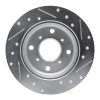 R1 86-96 Acura Legend Rear Left Drilled & Slotted Silver Brake Rotor