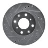 R1 86-91 Acura Integra Front Left Drilled & Slotted Silver Brake Rotor