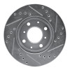 R1 86-91 Acura Integra Front Left Drilled & Slotted Silver Brake Rotor