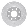 R1 84-90 Honda Prelude Front Right Drilled & Slotted Silver Brake Rotor