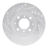 R1 84-90 Honda Prelude Front Right Drilled & Slotted Silver Brake Rotor