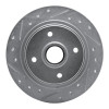 R1 84-87 Honda Prelude Rear Left Drilled & Slotted Silver Brake Rotor