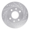 R1 83-87 Honda Prelude Front Right Drilled & Slotted Silver Brake Rotor