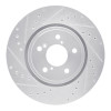 R1 17-20 Acura MDX Front Left Drilled & Slotted Silver Brake Rotor