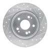 R1 17-20 Acura MDX Rear Right Drilled & Slotted Silver Brake Rotor