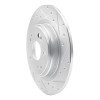 R1 17-20 Acura MDX Rear Right Drilled & Slotted Silver Brake Rotor