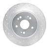 R1 15-25 Acura TLX Rear Left Drilled & Slotted Silver Brake Rotor