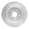 R1 15-25 Acura TLX Rear Left Drilled & Slotted Silver Brake Rotor