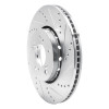 R1 14-20 Acura RLX Front Right Drilled & Slotted Silver Brake Rotor