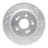 R1 14-20 Acura RLX Rear Right Drilled & Slotted Silver Brake Rotor