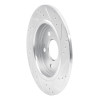 R1 14-20 Acura RLX Rear Left Drilled & Slotted Silver Brake Rotor