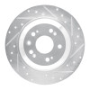 R1 09-14 Acura TL Rear Right Drilled & Slotted Silver Brake Rotor