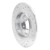 R1 09-14 Acura TL Rear Right Drilled & Slotted Silver Brake Rotor