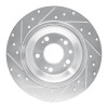 R1 09-14 Acura TL Rear Right Drilled & Slotted Silver Brake Rotor