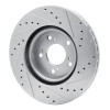 R1 05-12 Acura RL Front Left Drilled & Slotted Silver Brake Rotor