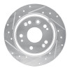 R1 02-04 Acura RL Rear Left Drilled & Slotted Silver Brake Rotor