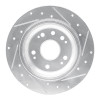 R1 02-04 Acura RL Rear Left Drilled & Slotted Silver Brake Rotor