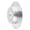 R1 01-03 Acura CL Rear Right Drilled & Slotted Silver Brake Rotor