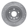R1 01-03 Acura CL Rear Left Drilled & Slotted Silver Brake Rotor