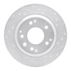 R1 99-01 Acura RL Rear Right Drilled & Slotted Silver Brake Rotor