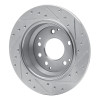 R1 99-01 Acura RL Rear Left Drilled & Slotted Silver Brake Rotor