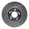 R1 99-04 Acura RL Front Left Drilled & Slotted Silver Brake Rotor