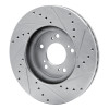 R1 99-04 Acura RL Front Left Drilled & Slotted Silver Brake Rotor