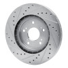 R1 97-05 Acura NSX Rear Right Drilled & Slotted Silver Brake Rotor