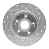 R1 96-98 Acura TL Rear Left Drilled & Slotted Silver Brake Rotor