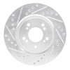 R1 97-05 Acura NSX Front Left Drilled & Slotted Silver Brake Rotor