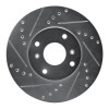 R1 98-99 Acura CL Front Left Drilled & Slotted Silver Brake Rotor