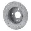 R1 95-98 Acura TL Rear Left Drilled & Slotted Silver Brake Rotor