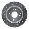 R1 95-98 Acura TL Rear Left Drilled & Slotted Silver Brake Rotor