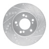 R1 93-95 Acura Legend Front Right Drilled & Slotted Silver Brake Rotor